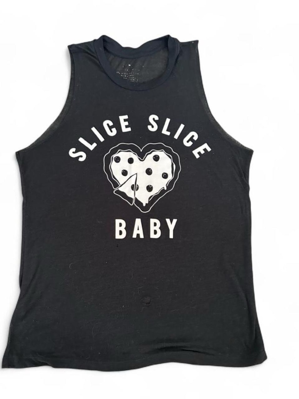 Vintage Y2K Slice Slice Baby Black Graphic Kids Tank Top